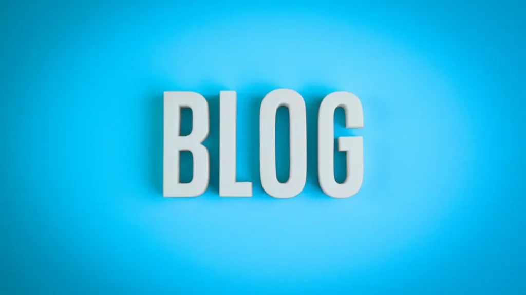 δημιουργία blog - επιγραφή BLOG σε γαλάζιο φόντο