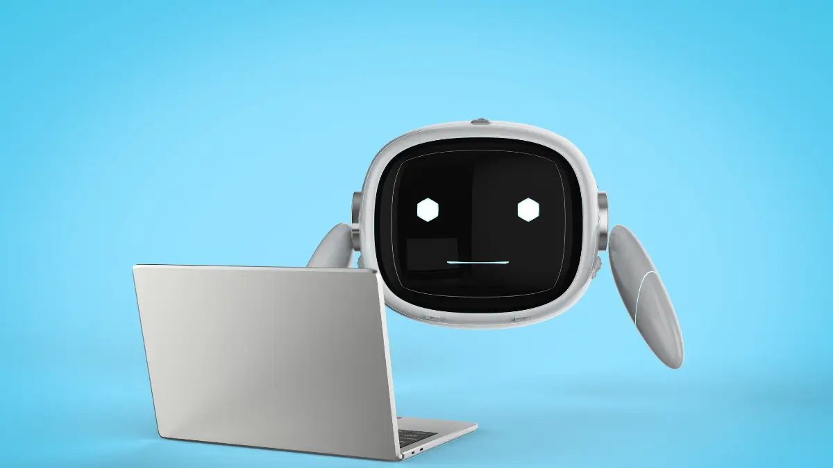 chatgpt ai robot with computer